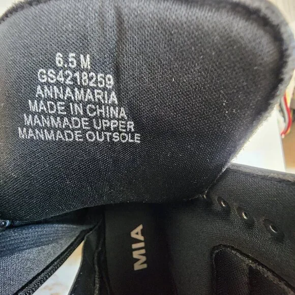 Mia Annamaria Black Block Heel Boots - Women's Size 6.5 - Picture 12 of 12